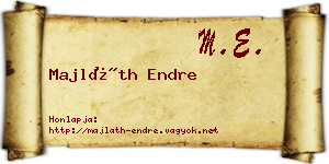 Majláth Endre névjegykártya
