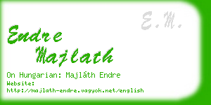 endre majlath business card